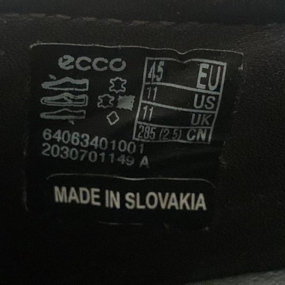 ECCO MEN'S VITRUS lll LEATHER MOC SLIP ON LOAFERS BLACK 11-NICE! - Picture 9 of 10